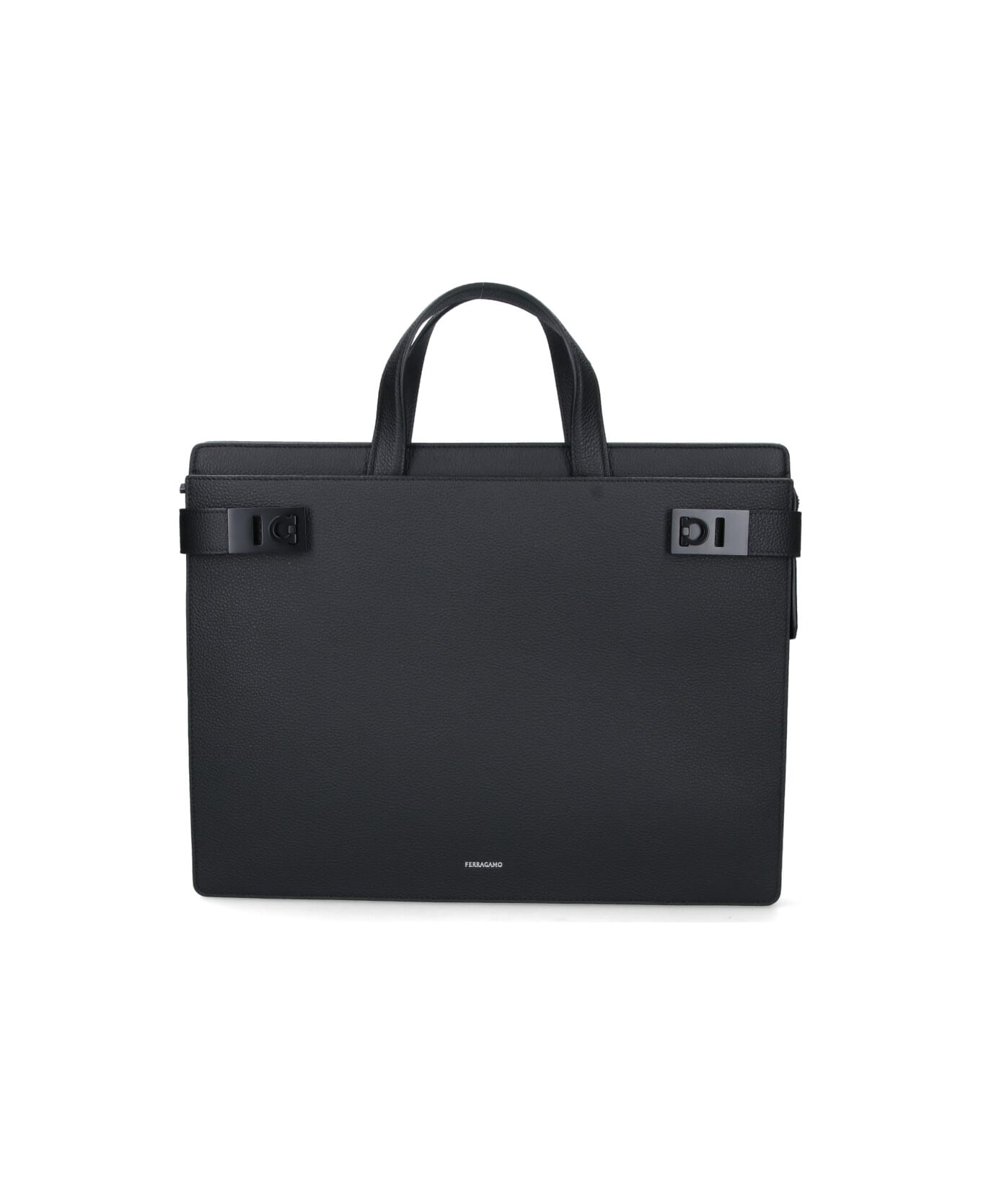 Ferragamo Work Bag "gancini S" - Black  