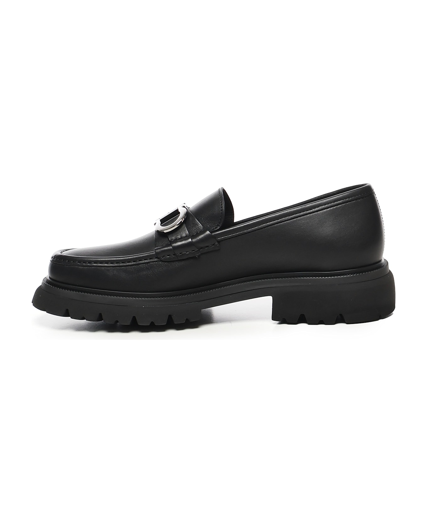 Ferragamo Gancini Loafers - Black