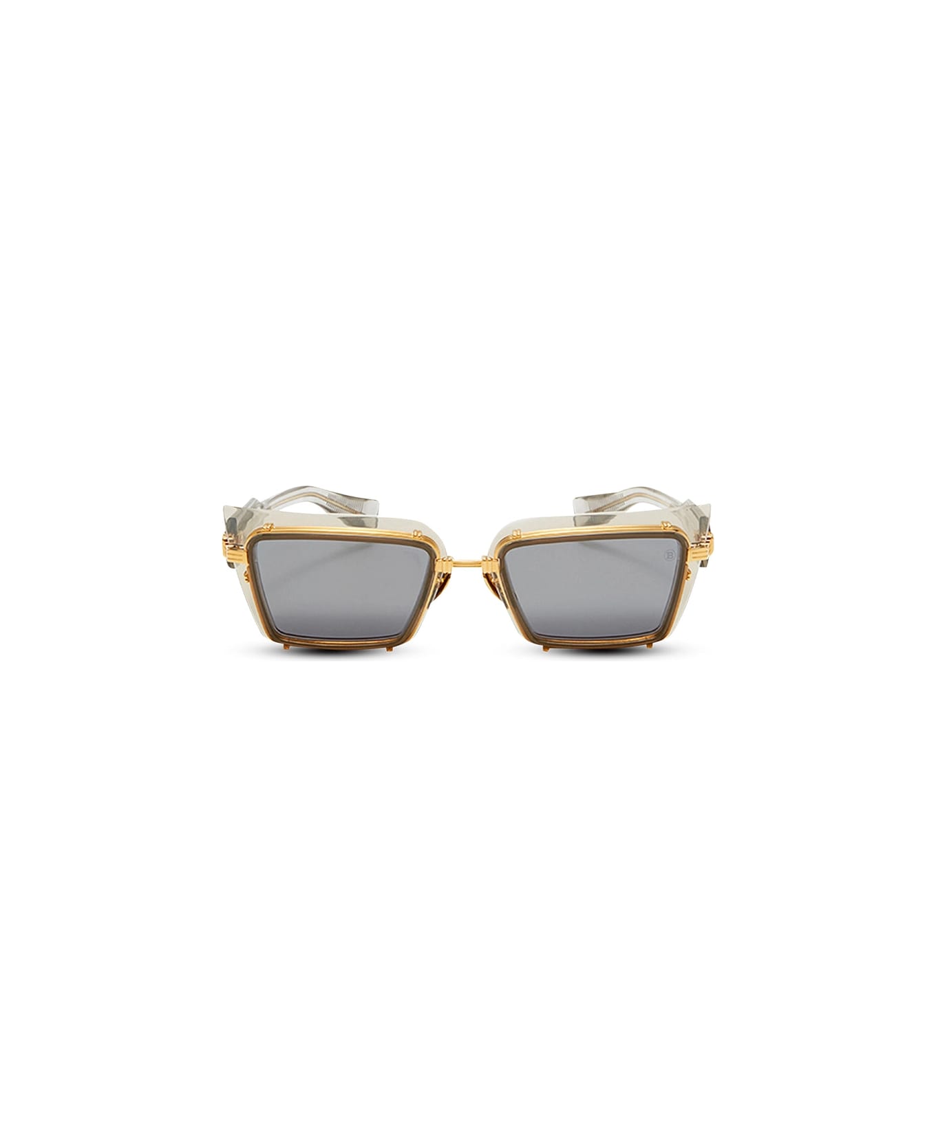 Balmain Admirable - Grey / Gold Sunglasses Sunglasses - gold, clear grey