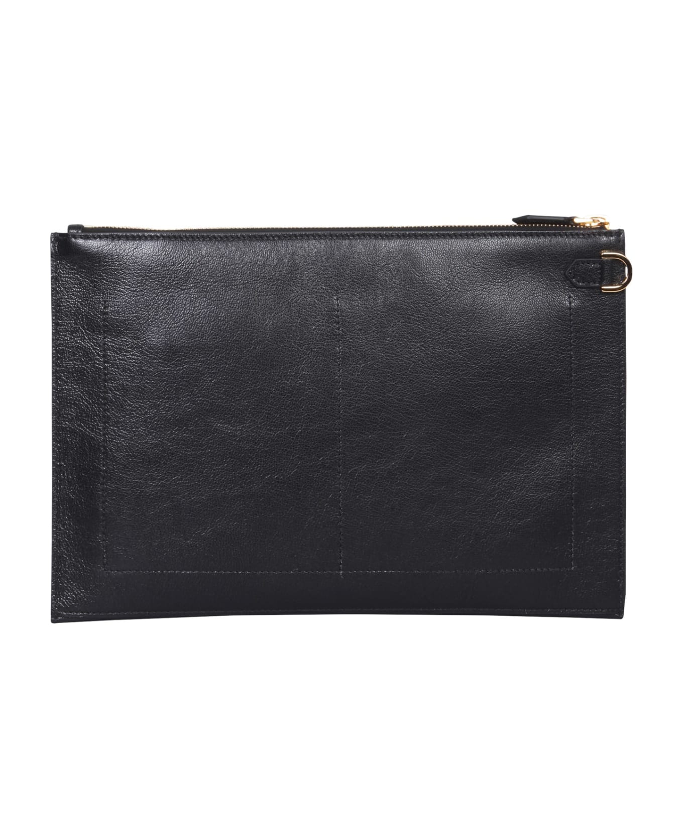 Tom Ford Flat Leather Pouch - NERO