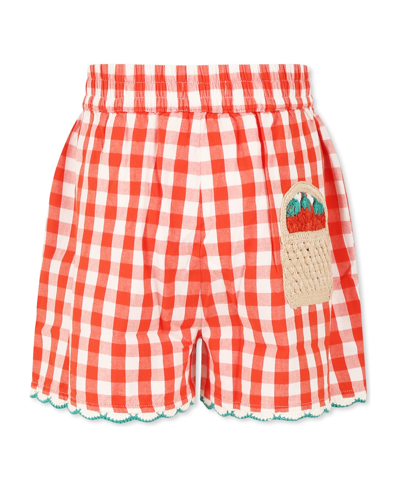 Stella McCartney Kids Red Shorts For Girl With Strawberries - Red