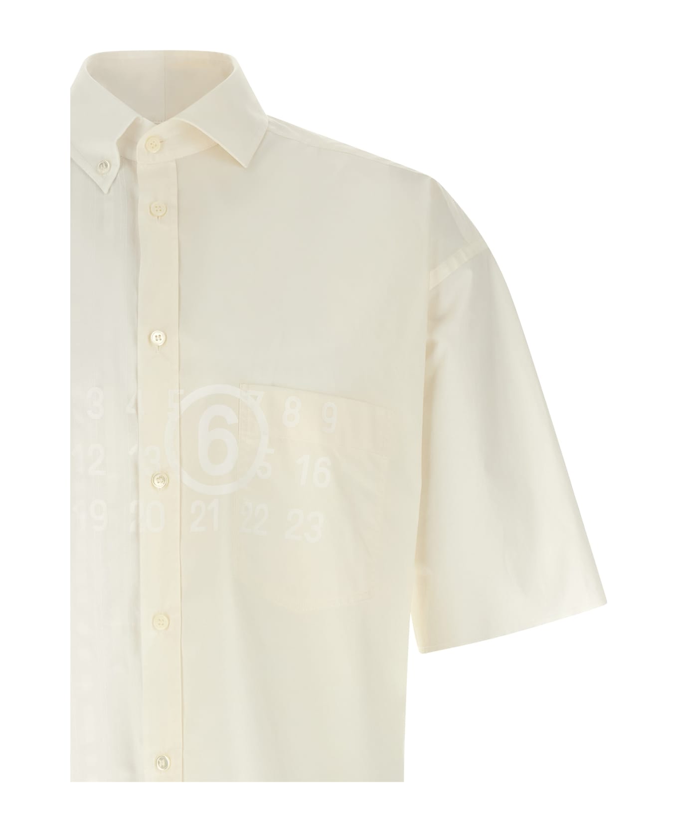 MM6 Maison Margiela Bi-material Shirt - White