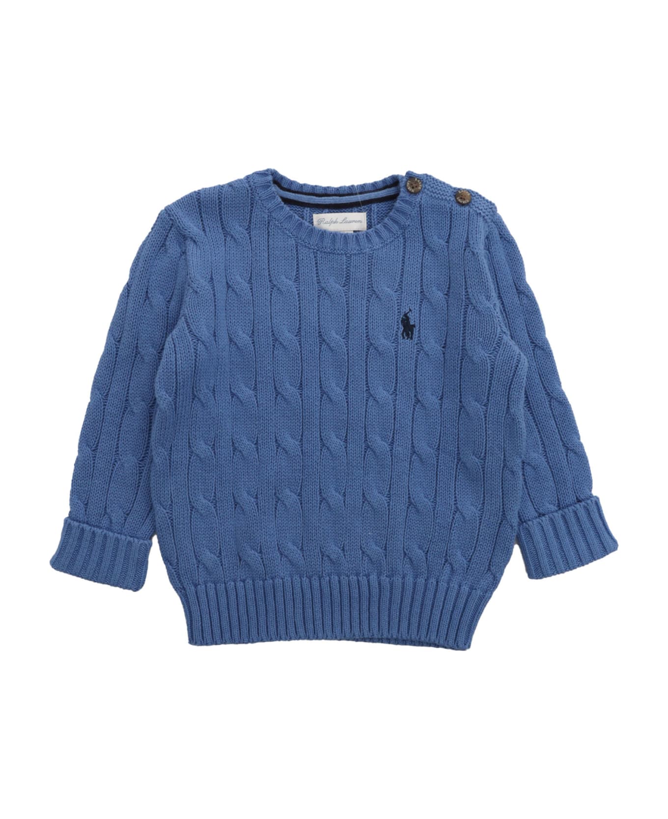 Polo Ralph Lauren Blue Sweater With Logo - BLUE