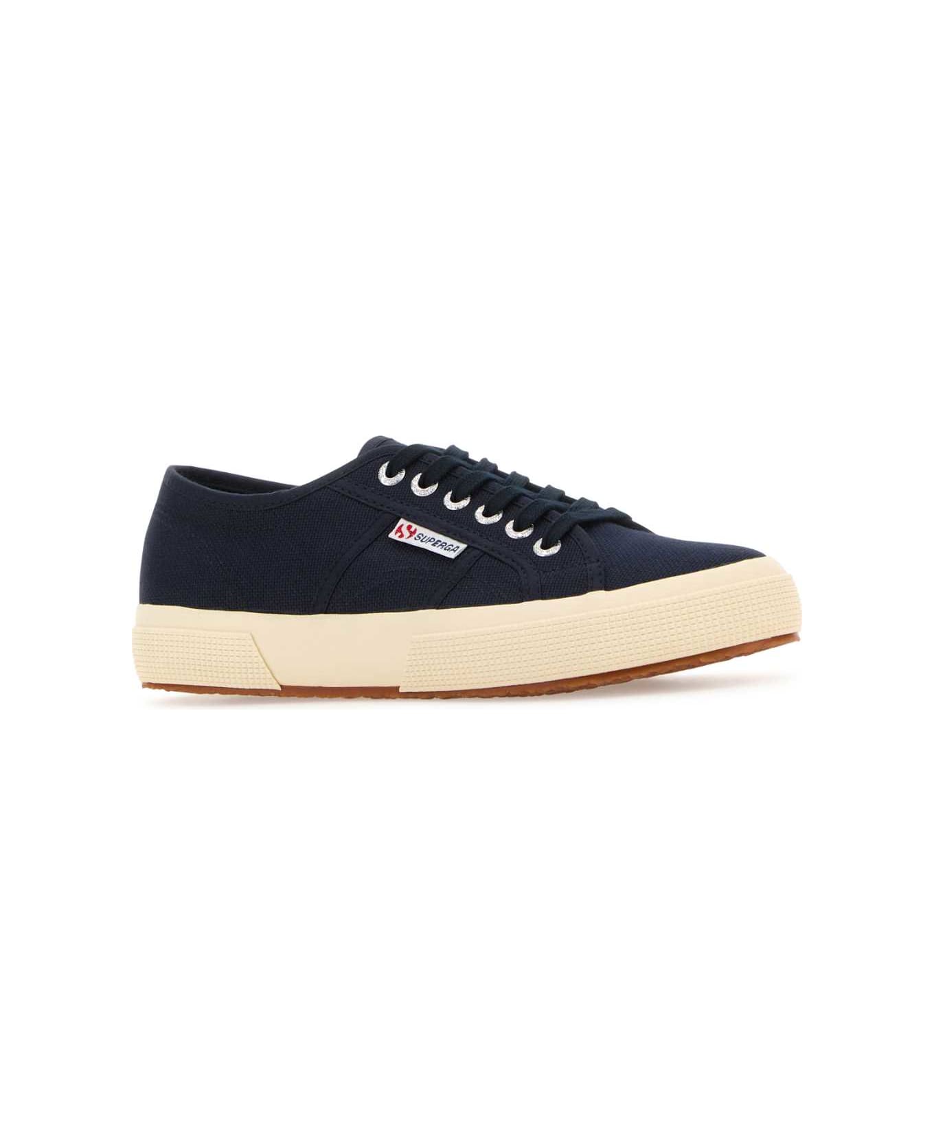 Superga Navy Blue Canvas 2750 Sneakers - NAVY