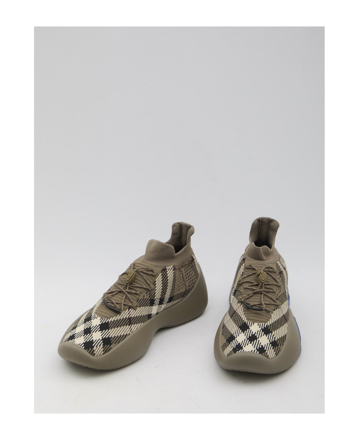 Burberry Check Knit Neptune Sneakers
