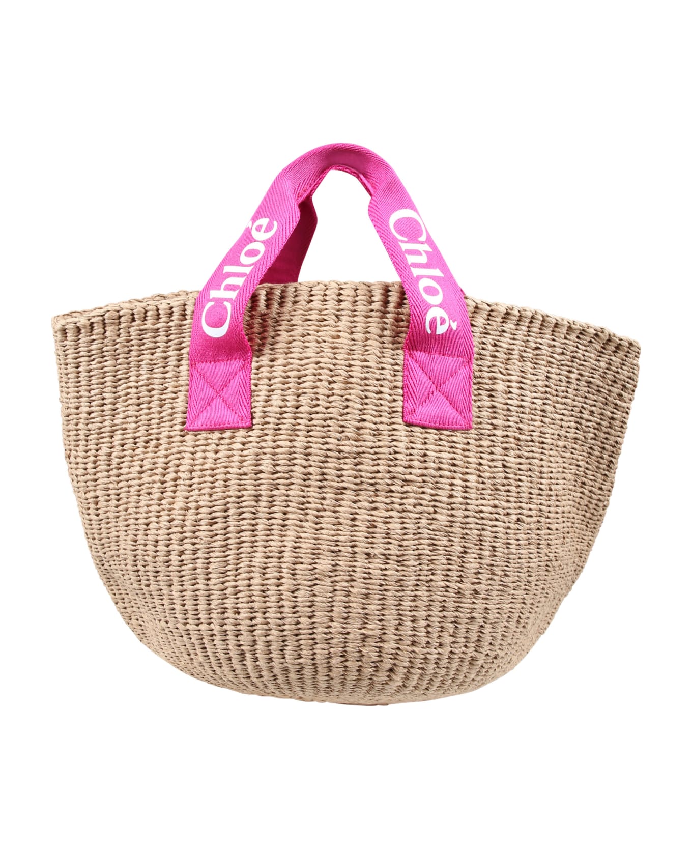 Chloé Casual Beige Straw Bag For Girl - Beige アクセサリー＆ギフト
