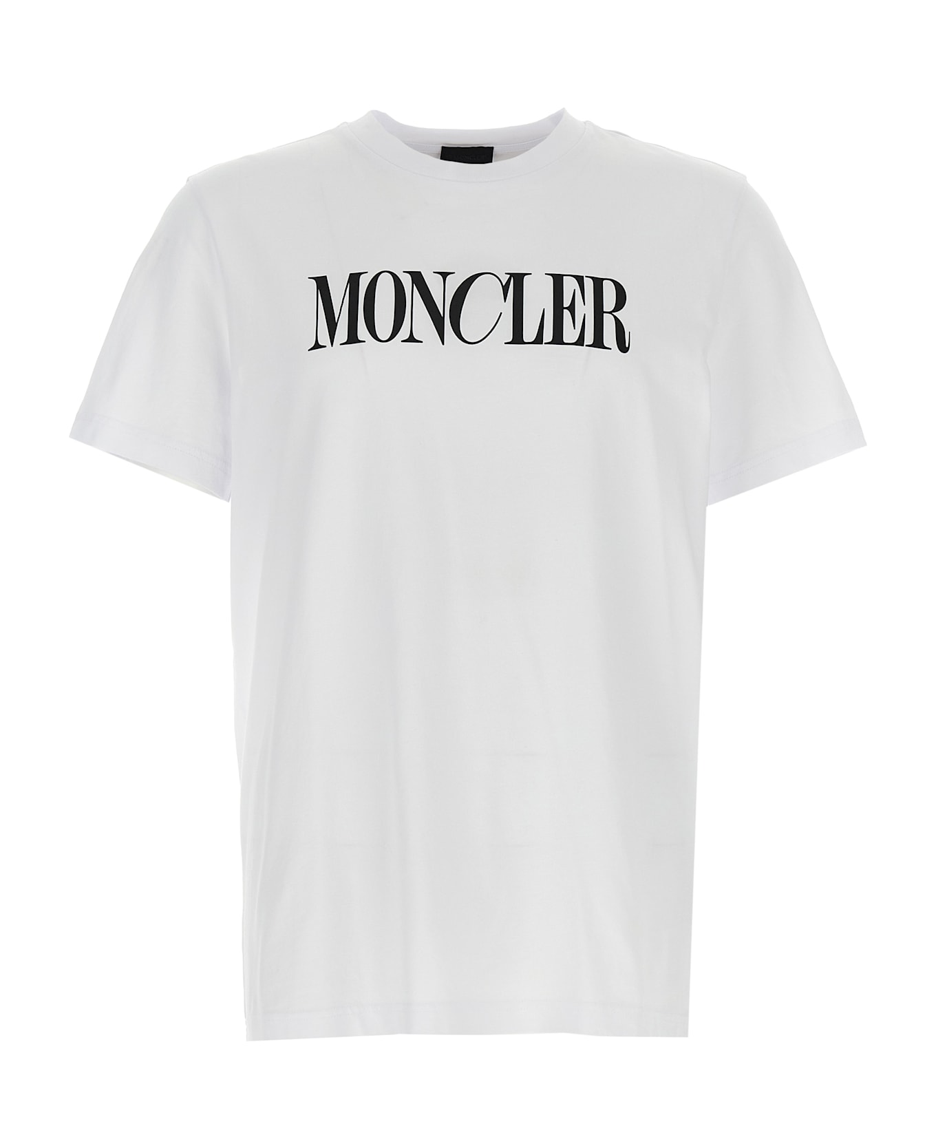 Moncler Logo Print T-shirt - White/Black