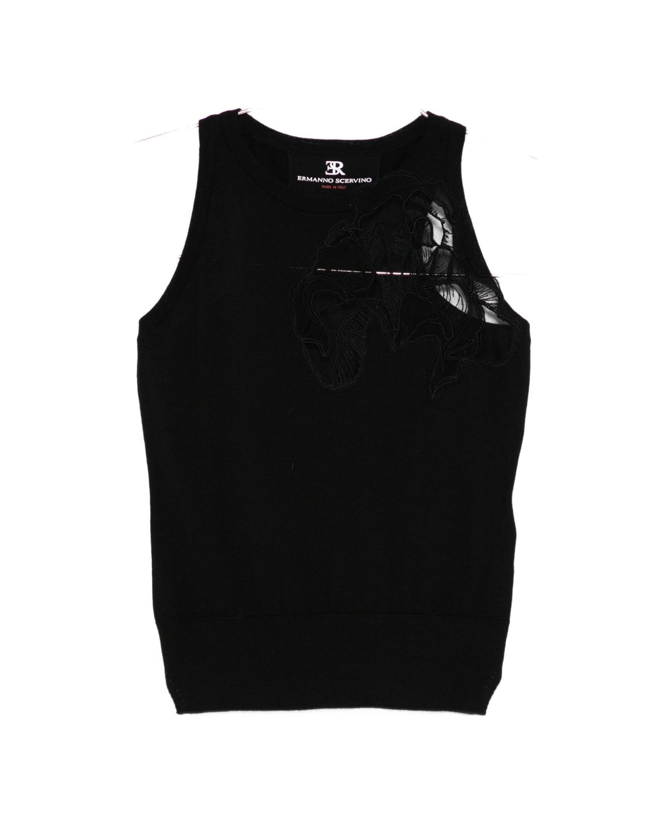 Ermanno Scervino Wool Tank Top - Black