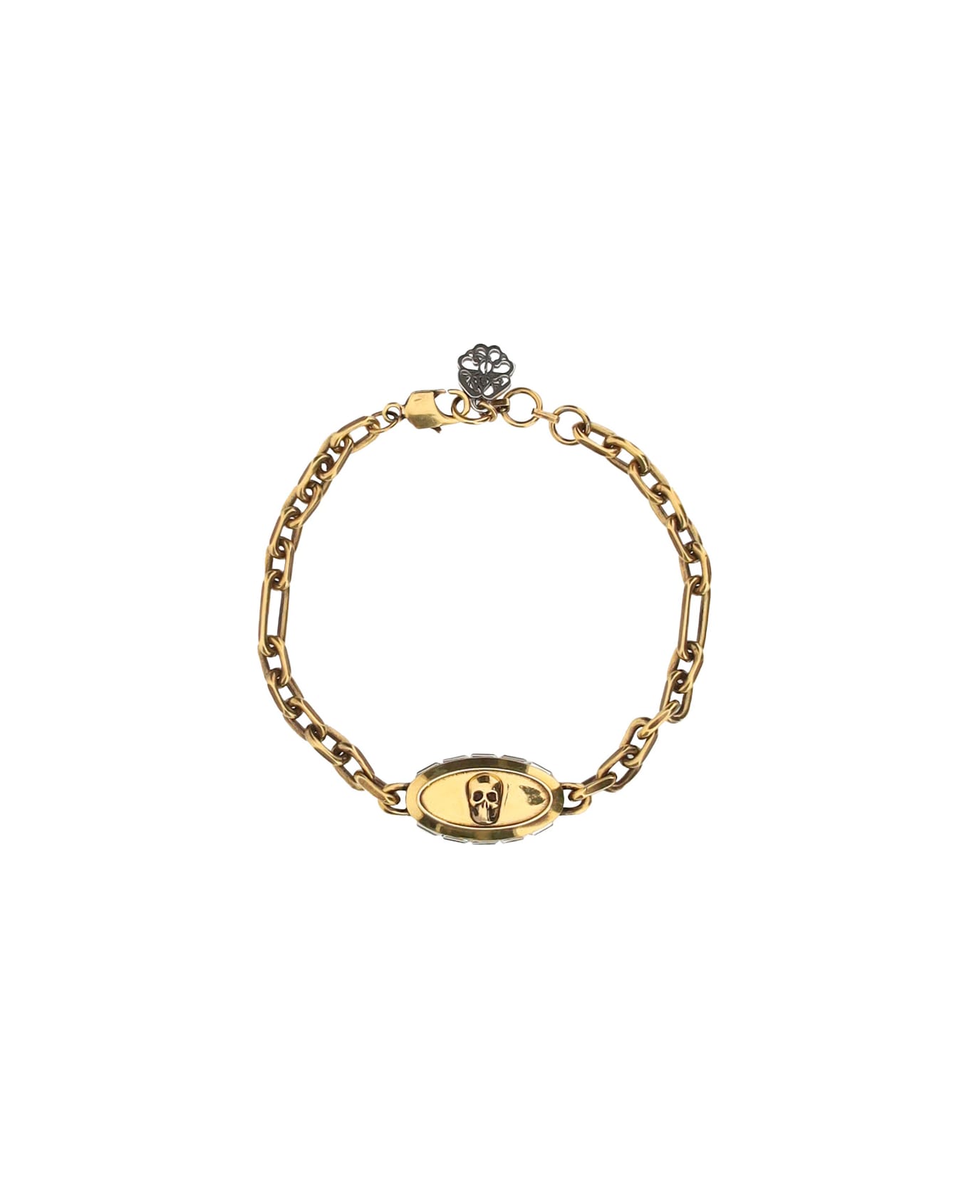 Alexander McQueen Chain Bracelet With Skull Detail And Logo Charm - 0446/0448/crystal