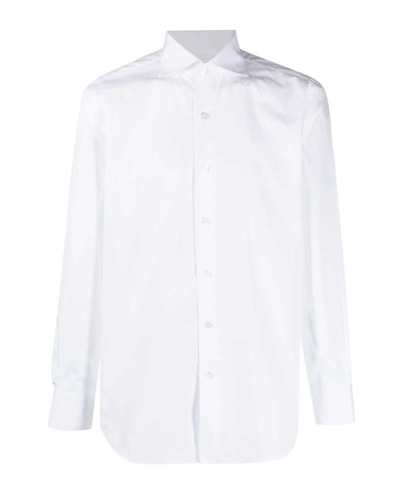 Finamore White Cotton Shirt - White シャツ