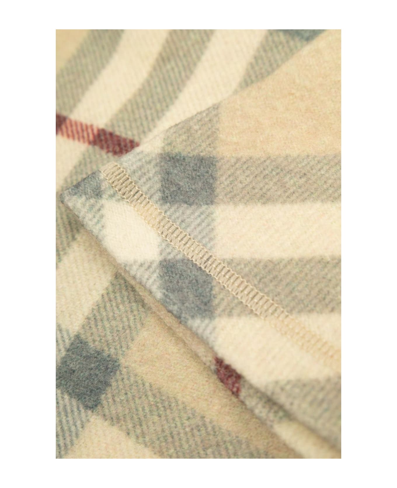 Burberry Checked A-line Skirt - NEUTRALS