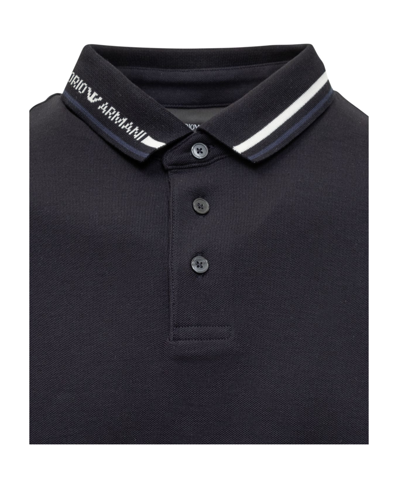 Emporio Armani Polo Shirt With Logo - NECK NAVY