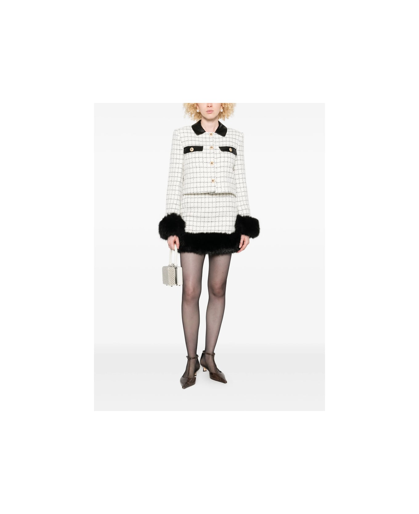 self-portrait Skirt - NEUTRALS/BLACK