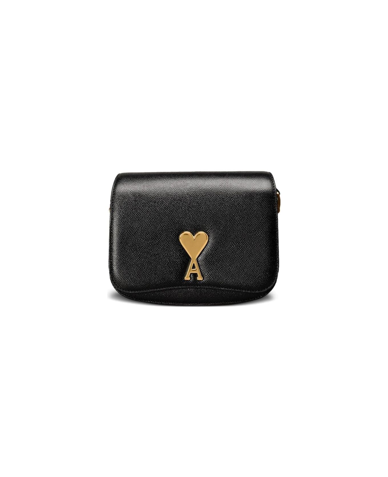 Ami Alexandre Mattiussi Logo Plaque Shoulder Bag - BLACK