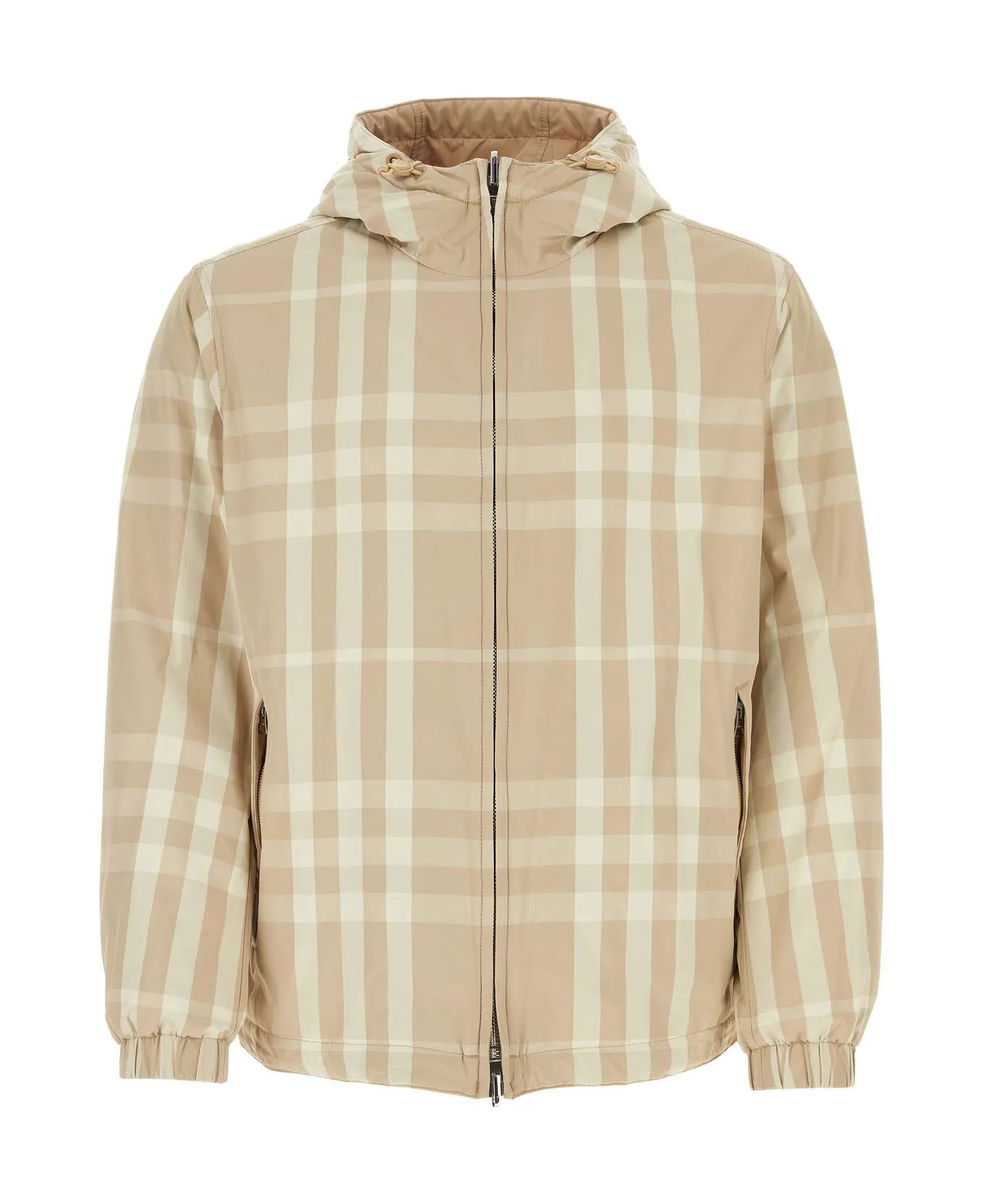 Burberry Embroidered Nylon Reversible Jacket - Beige