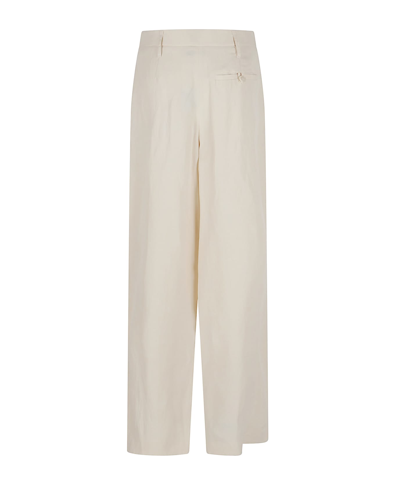 Stella McCartney Cream Viscose Blend Wide-leg Pant - Buttermilk