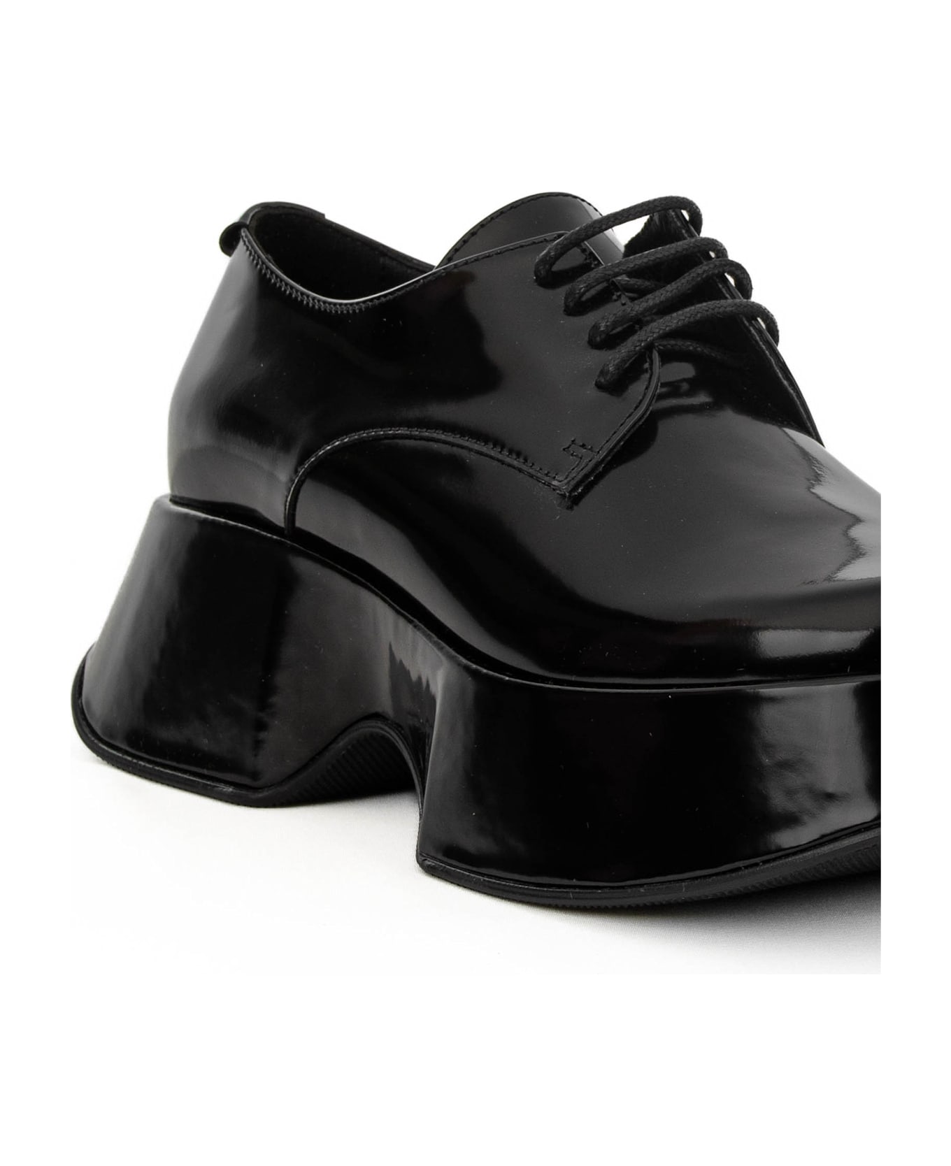 Vic Matié Black Leather Derby - BLACK