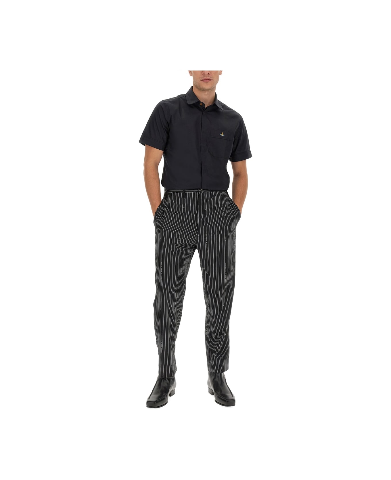 Vivienne Westwood Cruise" Cropped Pants - BLACK