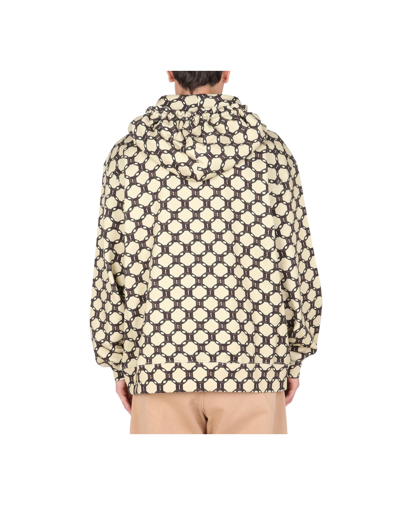 Dries Van Noten Sweatshirt With Geometric Print - POWDER