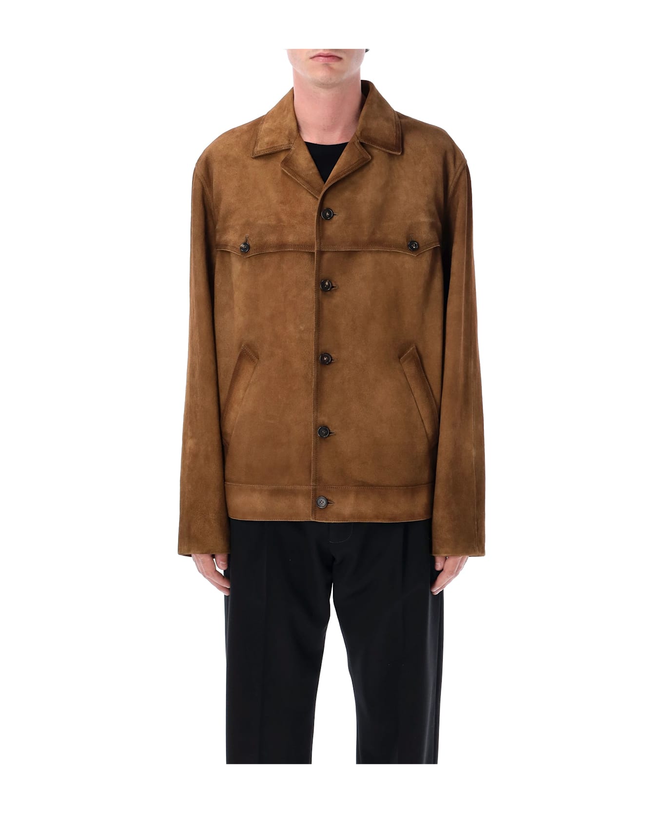 Prada Suede Jacket - TOBACCO