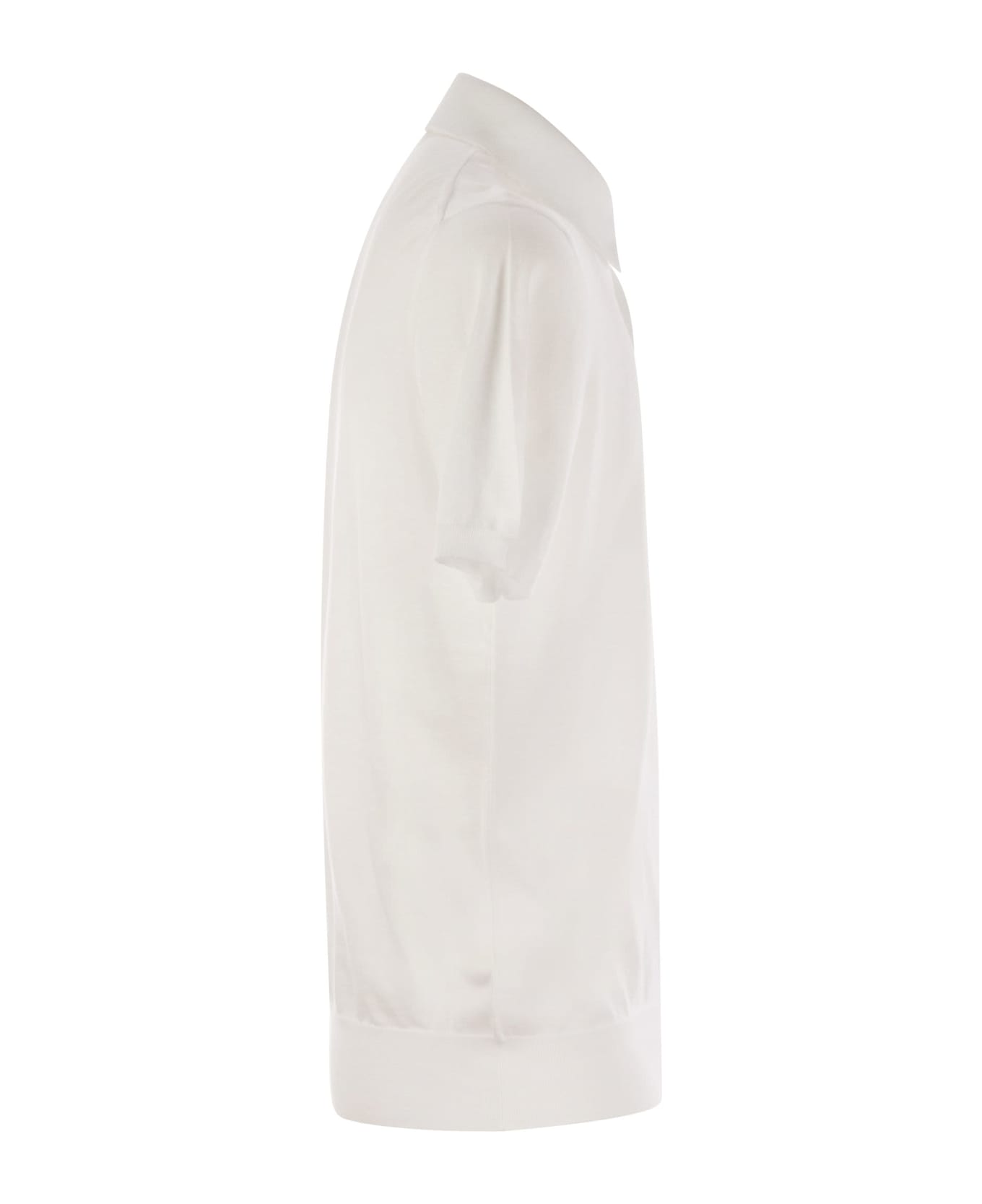 Kiton Short-sleeved Cotton Polo Shirt - White