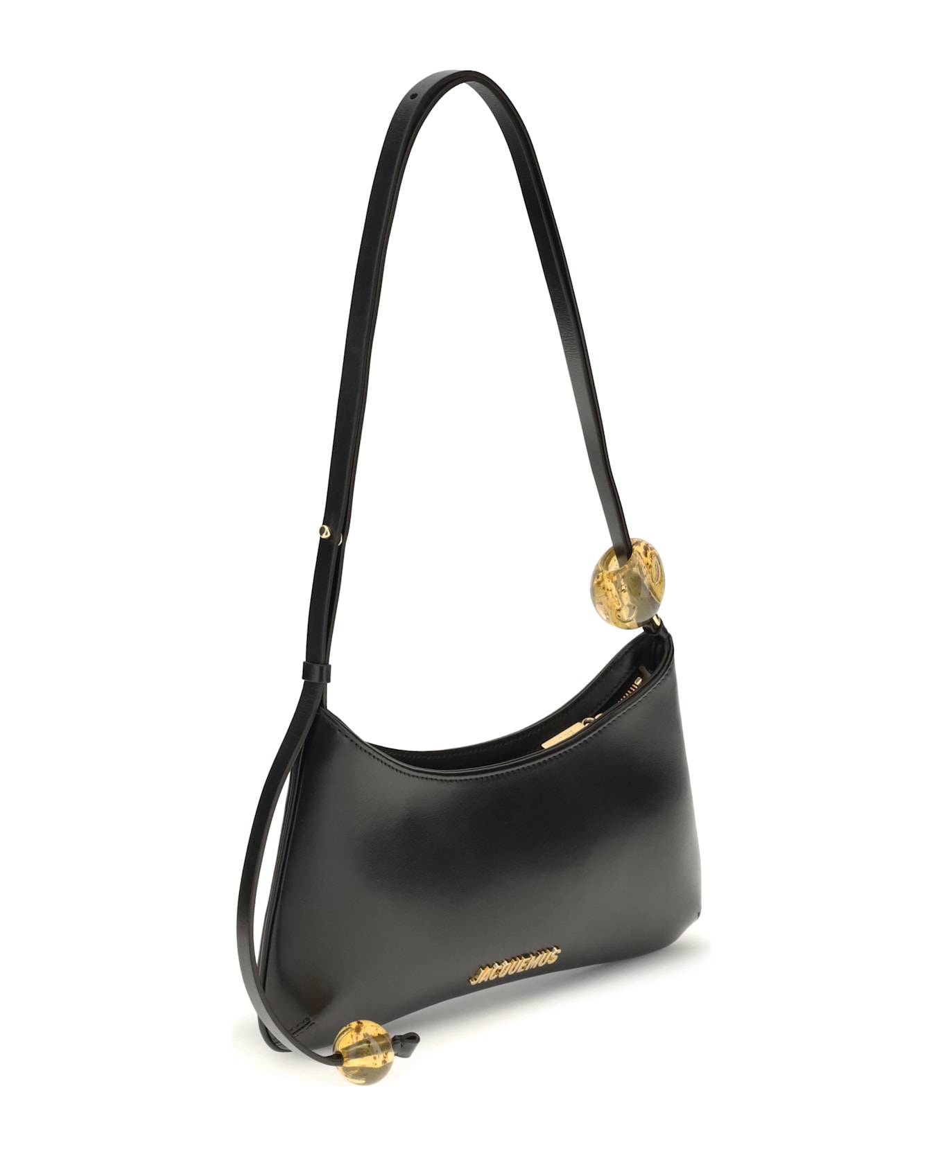 Jacquemus Bisou Perle Large Shoulder Bag - BLACK