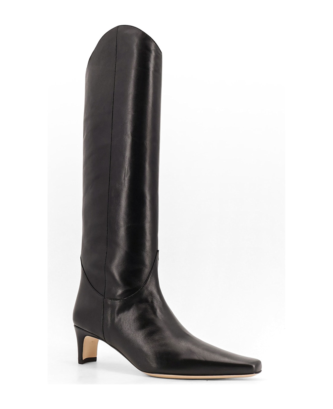 STAUD Western Wally Leather Boot - Black