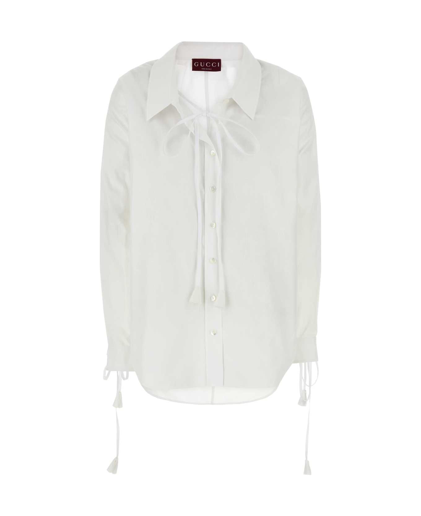 Gucci White Cotton Shirt - WHITE