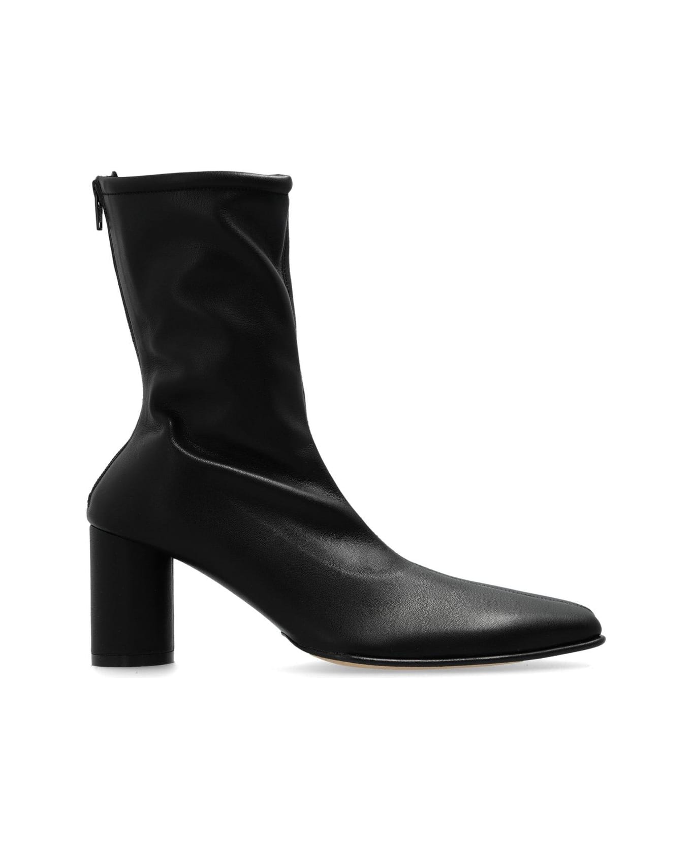 MM6 Maison Margiela Trunk Square Toe Boots - BLACK