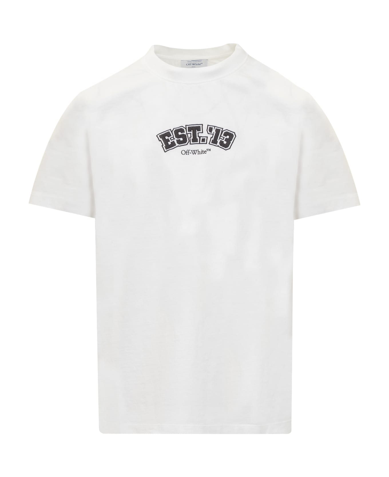 Off-White Logo Printed Crewneck T-shirt - White Black