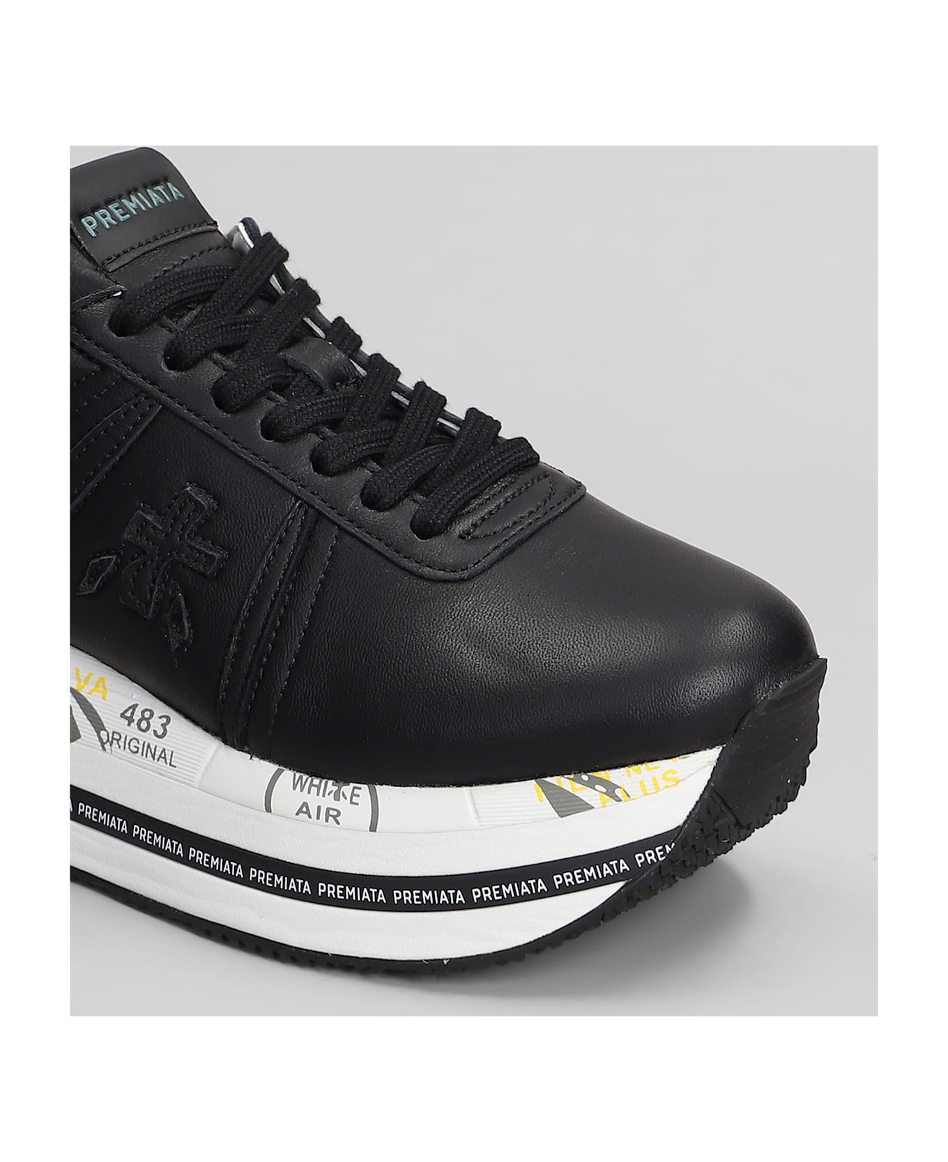 Premiata Beth Sneakers In Black Leather - black