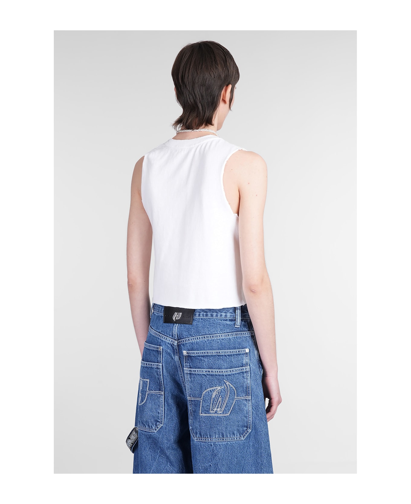 Alexander Wang Tank Top In White Cotton - white