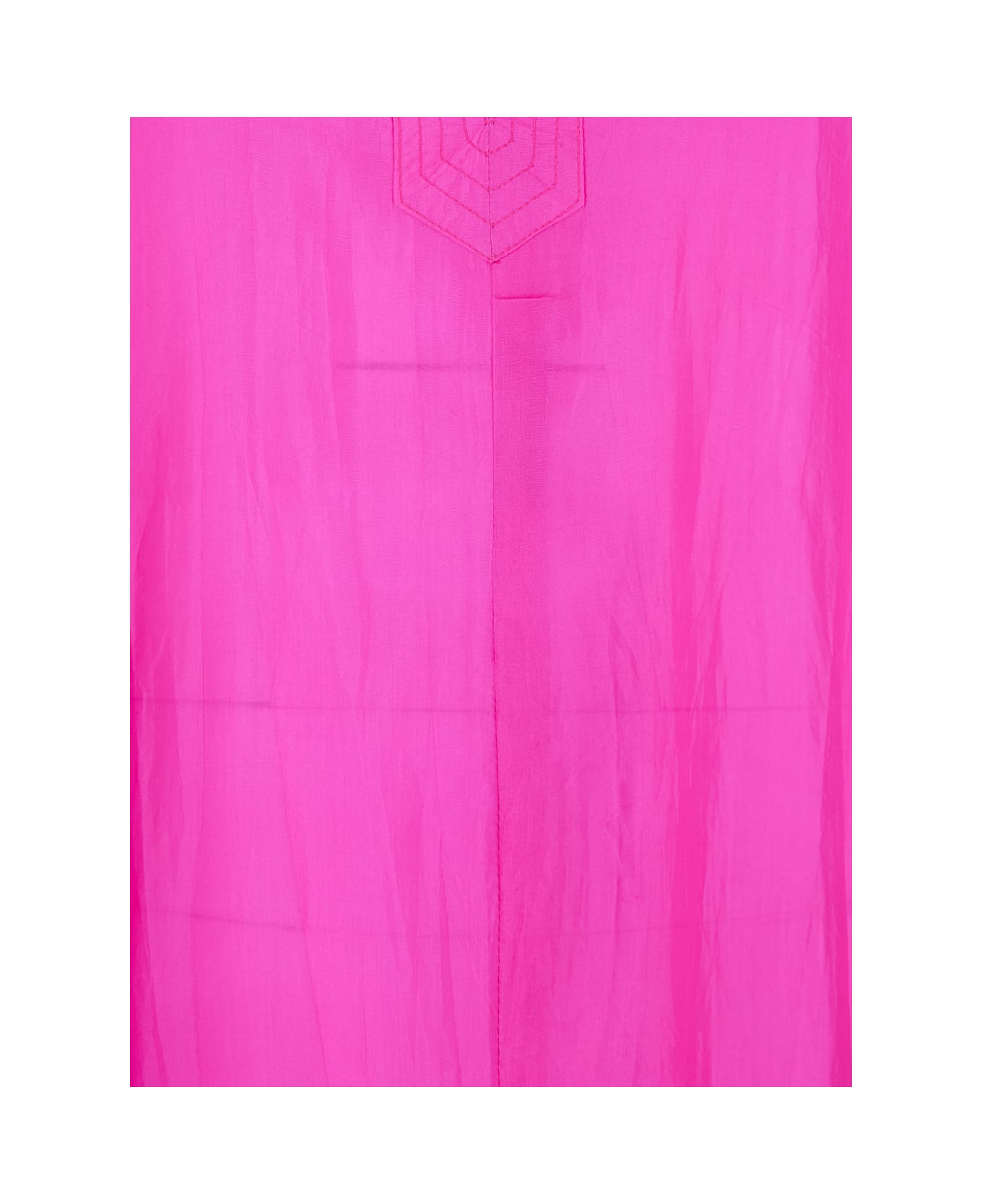 The Rose Ibiza Pink And Orange Maxi Dress In Silk Woman - Multicolor ワンピース＆ドレス