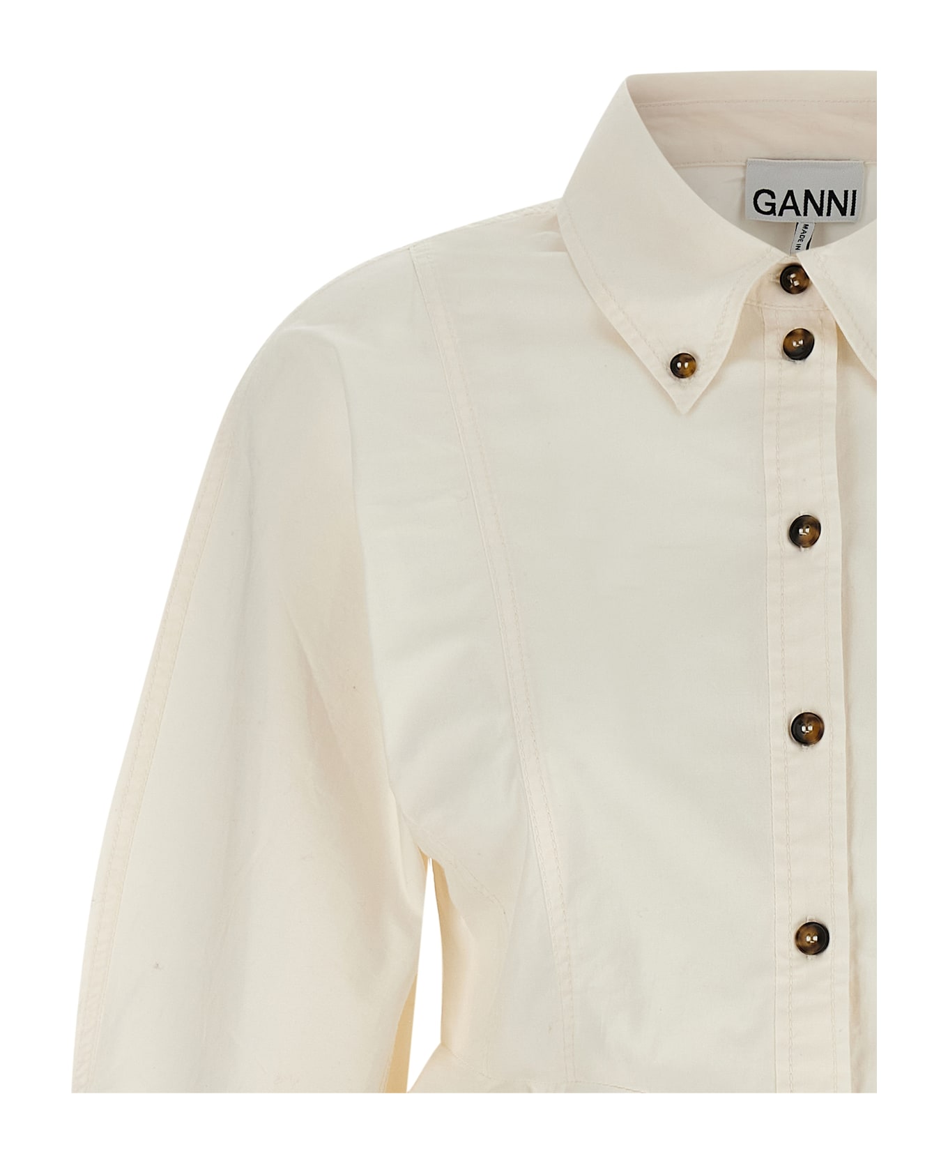 Ganni 'peplum' Shirt - White
