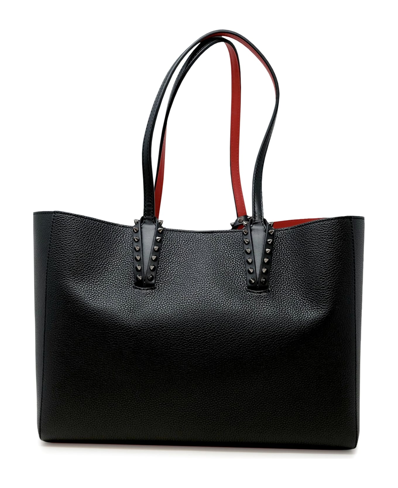 Christian Louboutin Black Calf Leather Cabata Soft Small Bag - Black/gun Metal