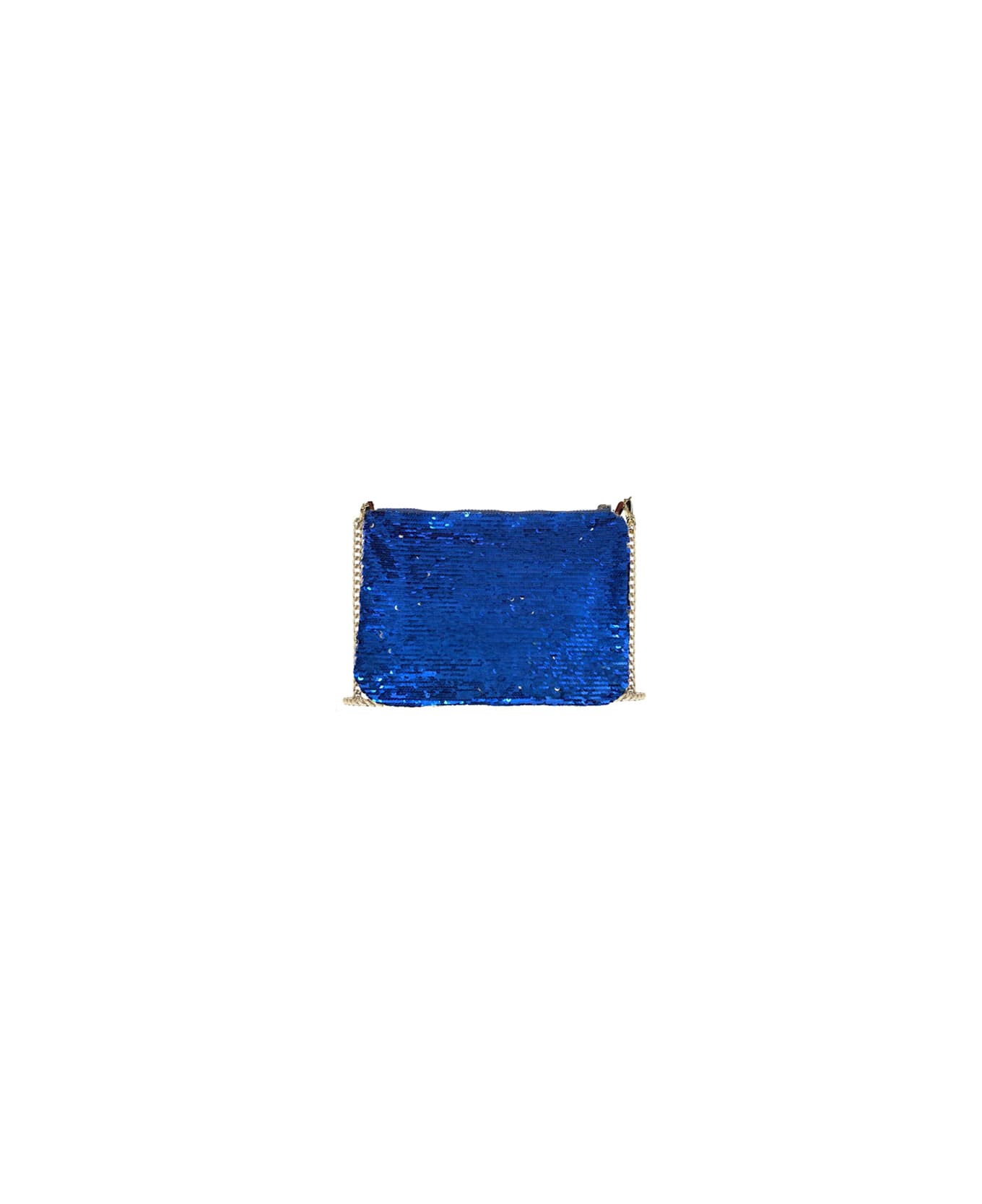 MC2 Saint Barth Pouch Bag Parisienne Bluette Sequined Pochette With Shoulder Strap - BLUE