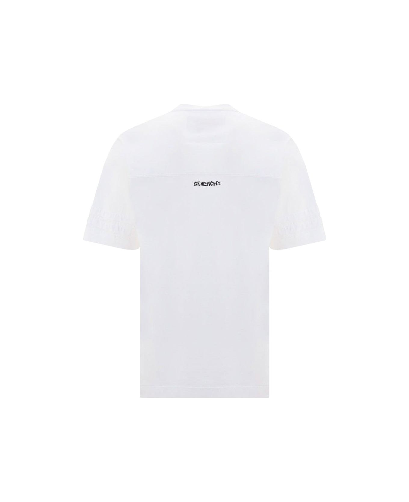 Givenchy 4g Logo Printed Crewneck T-shirt - WHITE