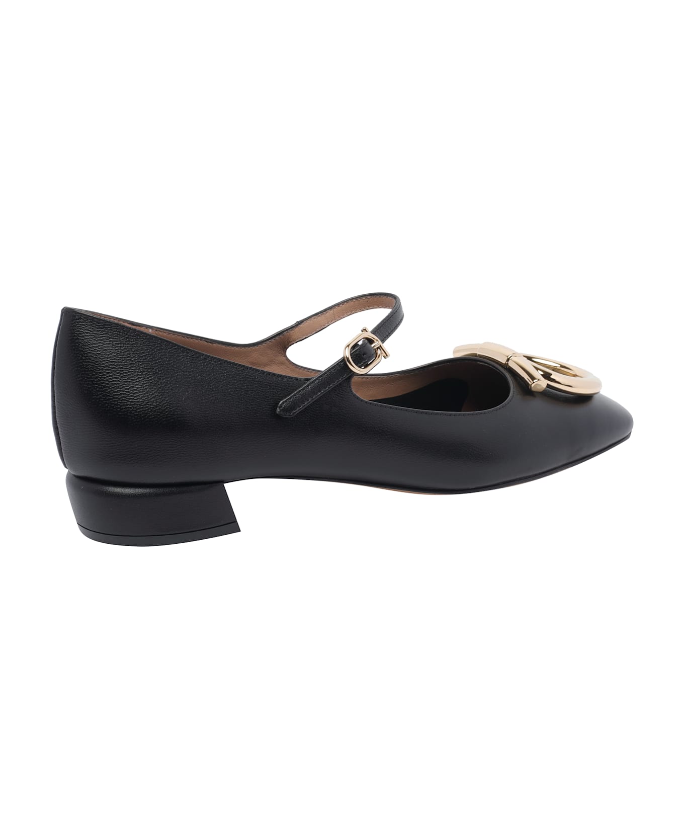 Ferragamo Gancini Mary Jane - Black フラットシューズ