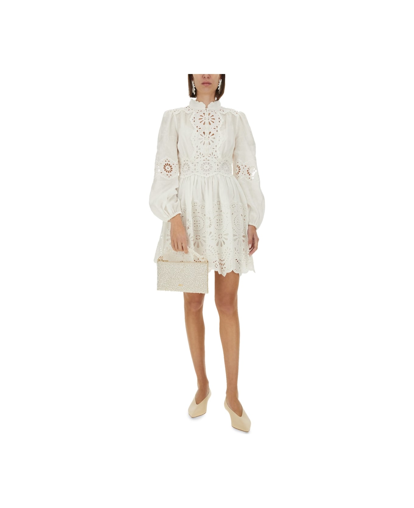 【Zimmermann】ACACIA BRODERIE MINI DRESS 刺繍 ミニドレス Zimmermann Acacia Broderie Mini Dress | italist
