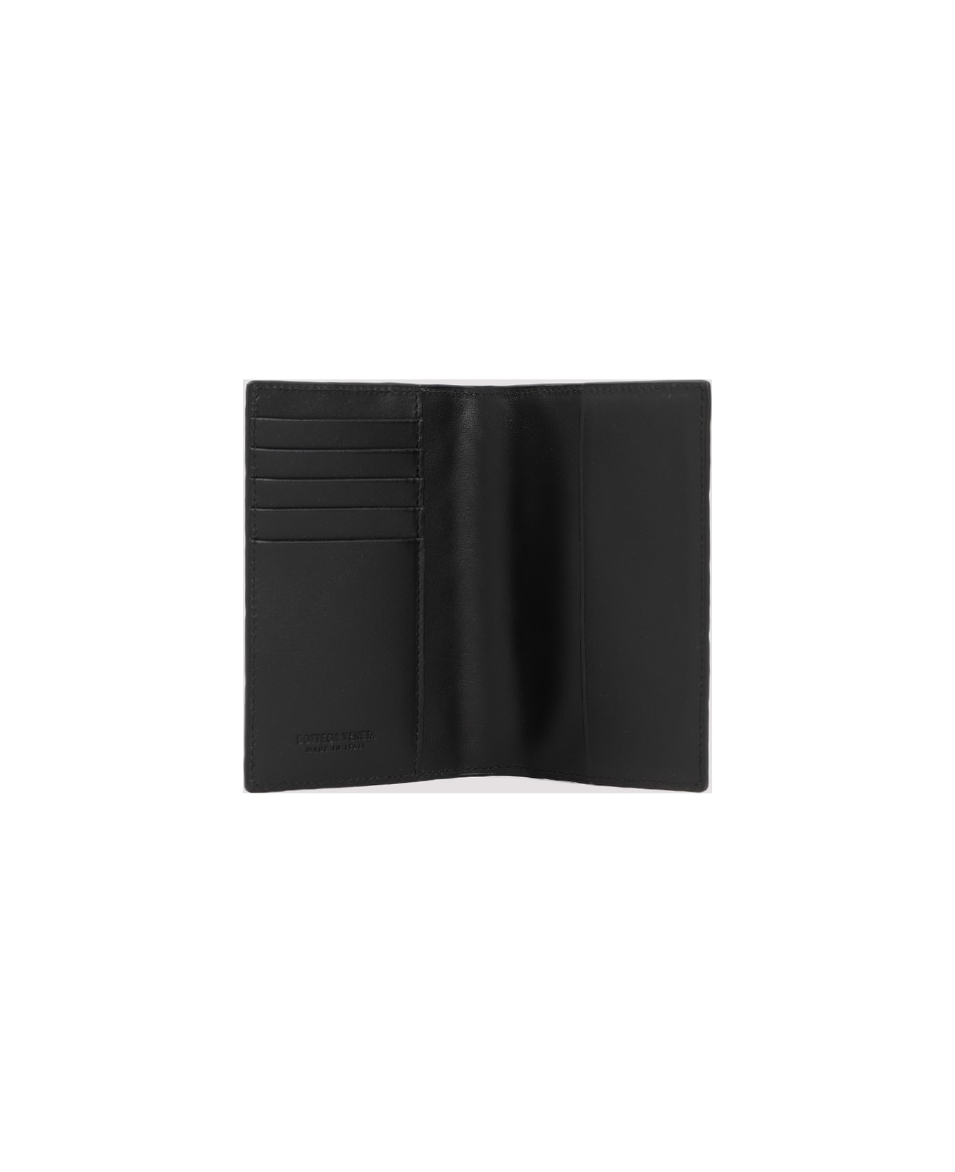 Bottega Veneta Intrecciato Passport Case - Black