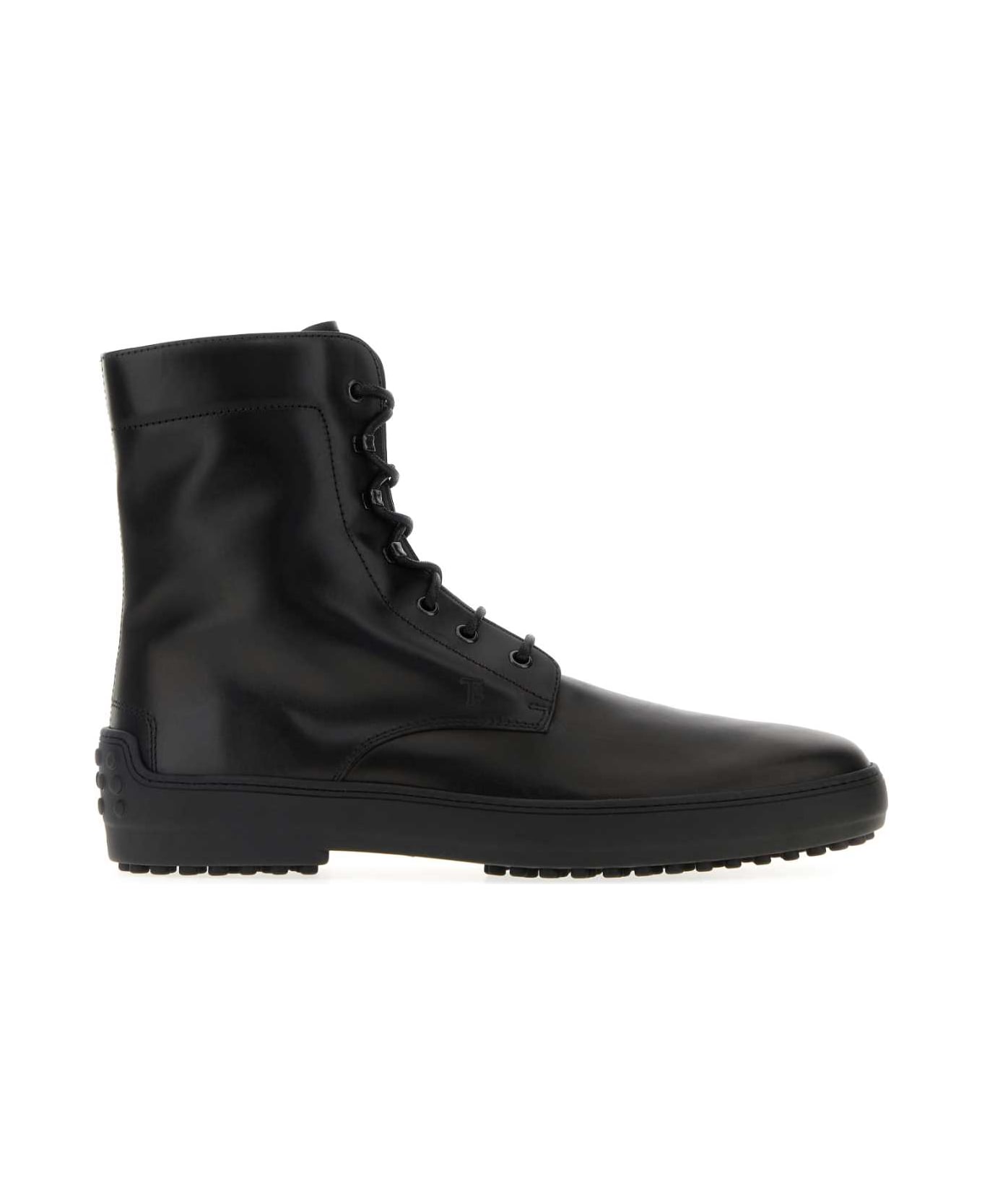 Tod
s Black Leather Ankle Boots - NERO