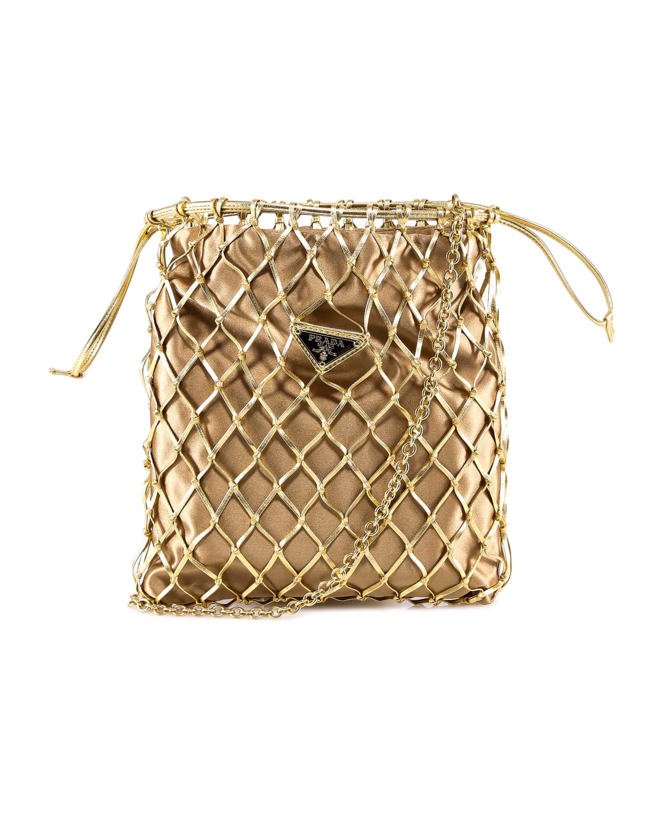 Prada Pochette Shoulder Bag - Gold