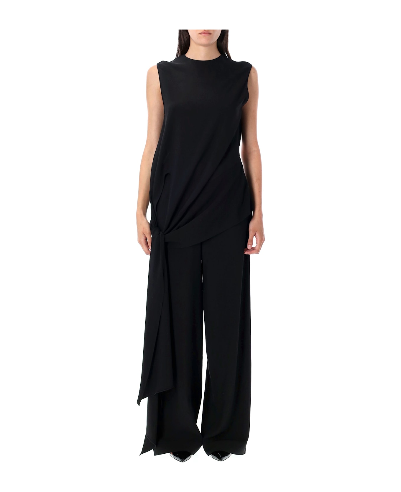 Alaia Cady Tie Jumpsuit - BLACK