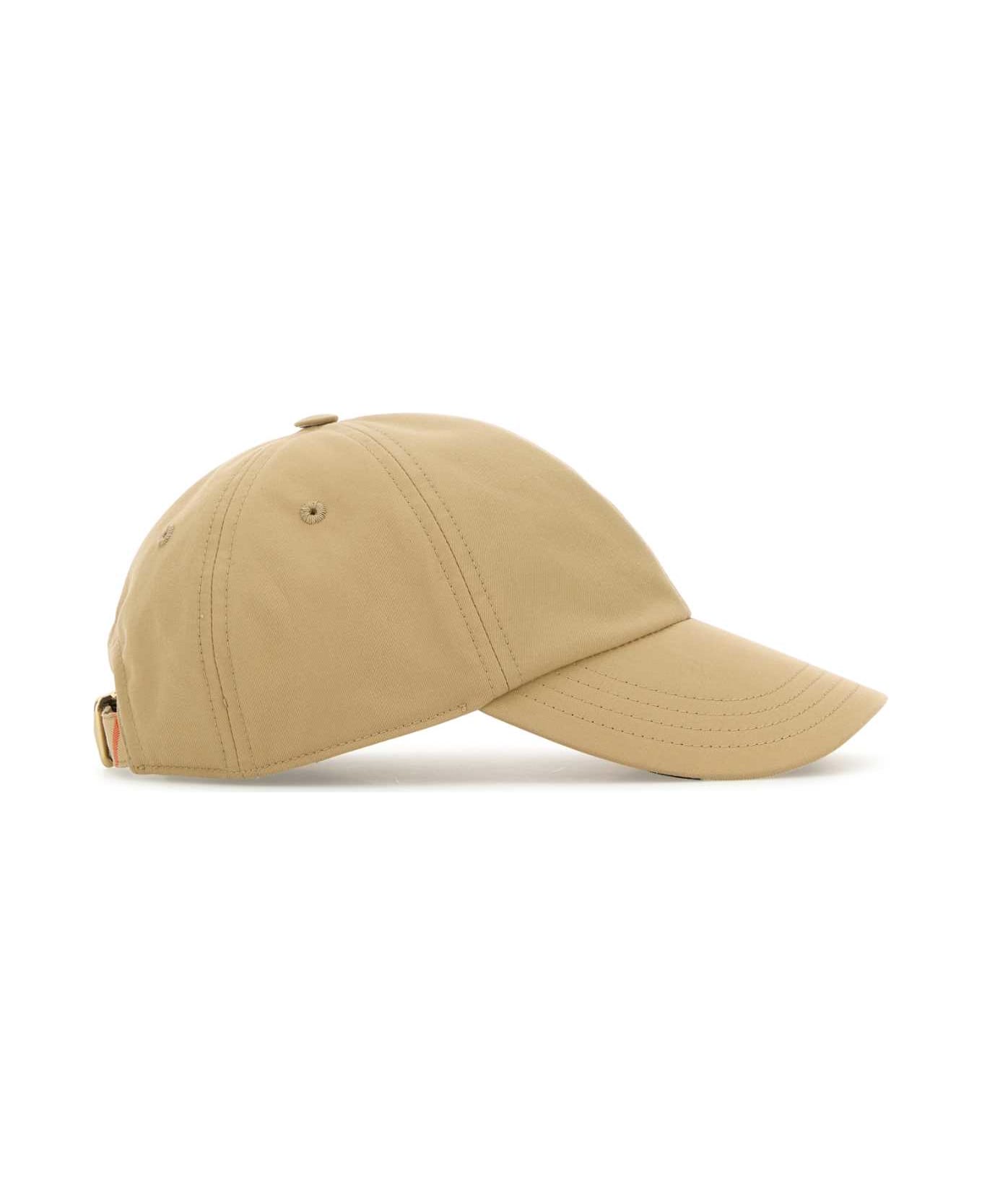 Burberry Beige Cotton Baseball Cap - FLAXSAND