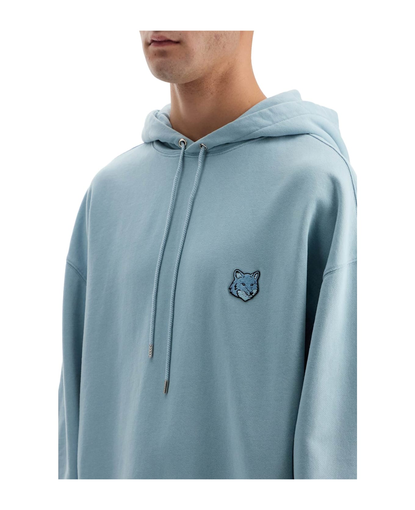 Maison Kitsuné Bold Fox Head Hooded Sweatshirt - PLACID (Light blue)