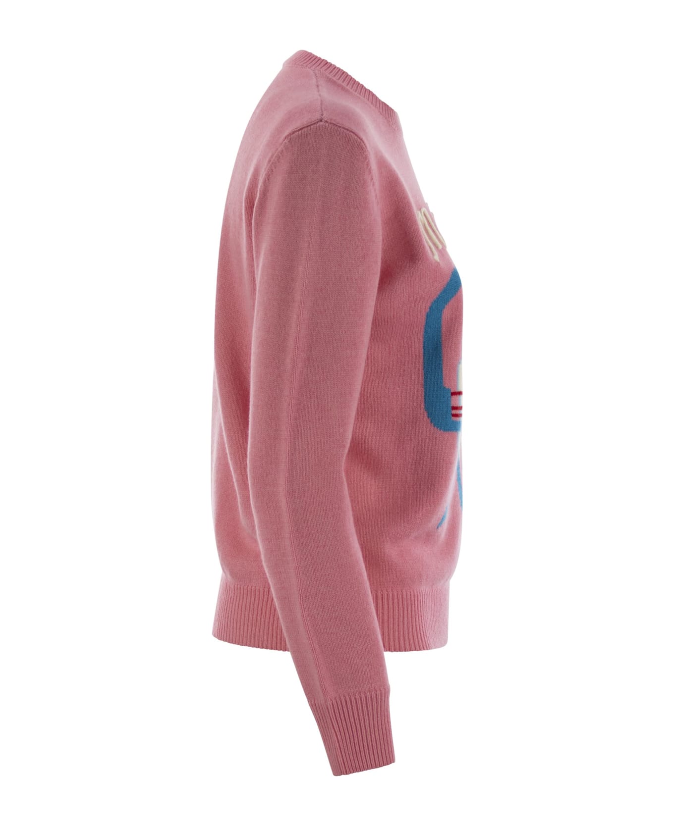 MC2 Saint Barth Wool-blend Jumper With Embroidery - Pink
