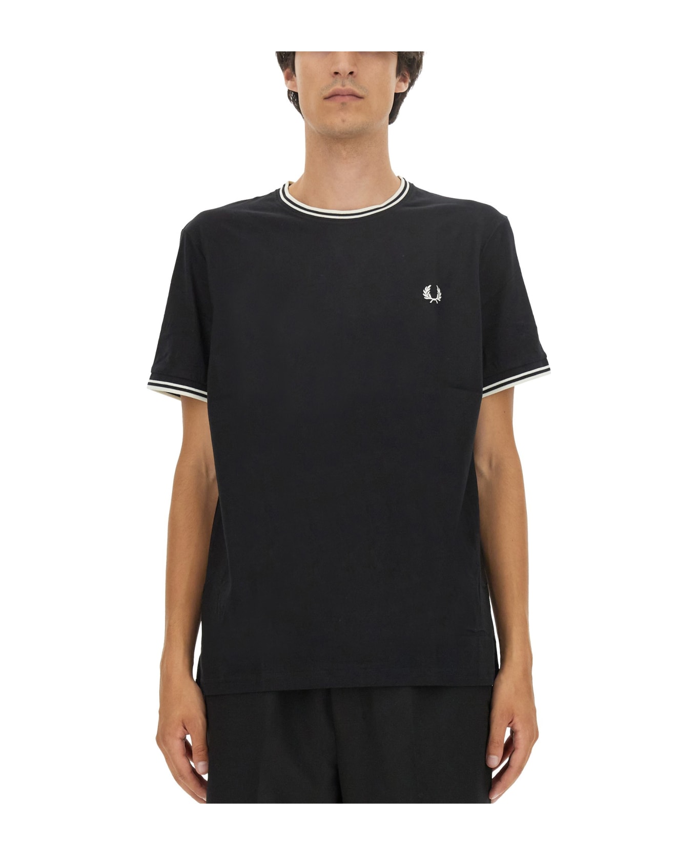 Fred Perry T-shirt With Logo - NERO