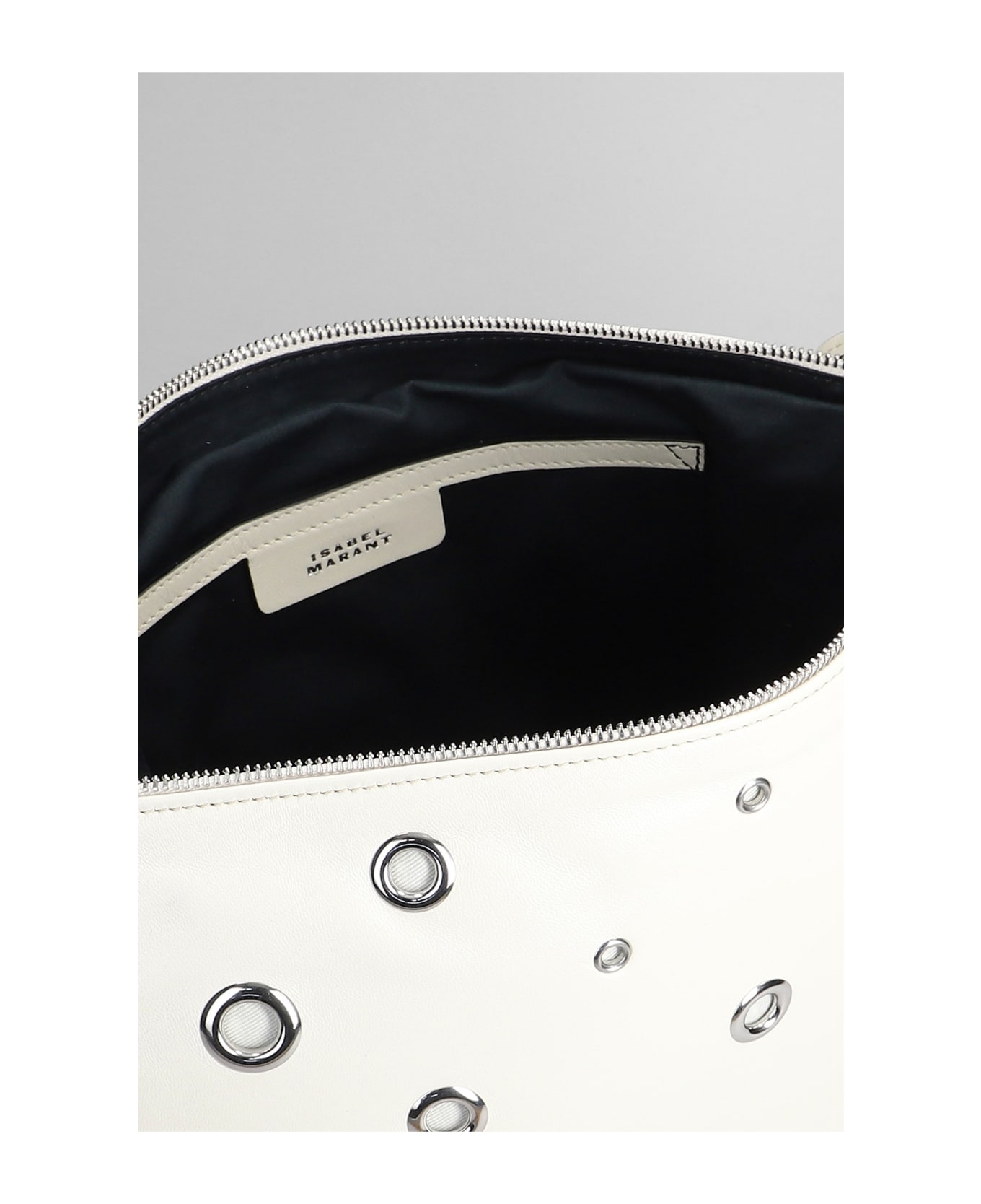 Isabel Marant Leyden Shoulder Bag In Grey Leather - grey