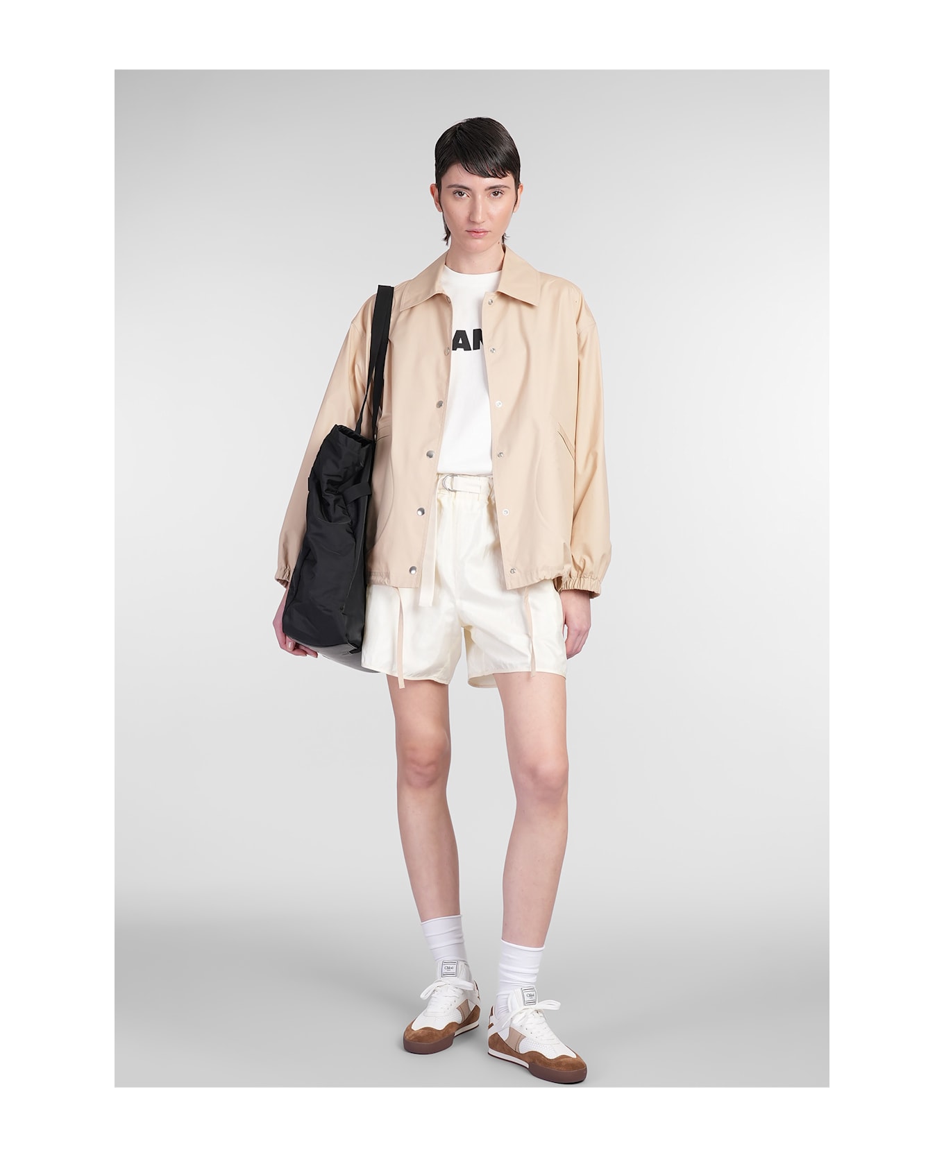 Jil Sander Trousers 256 Short Shorts In Beige Polyamide - beige