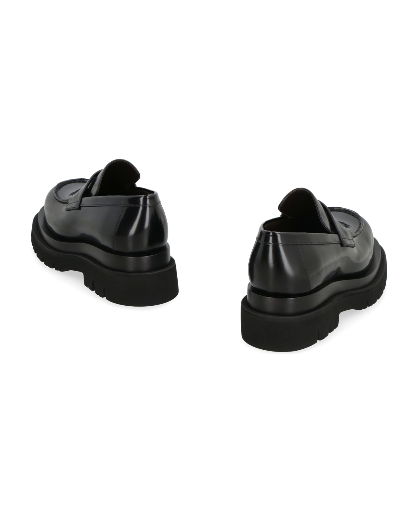 Bottega Veneta Leather Loafers - black フラットシューズ
